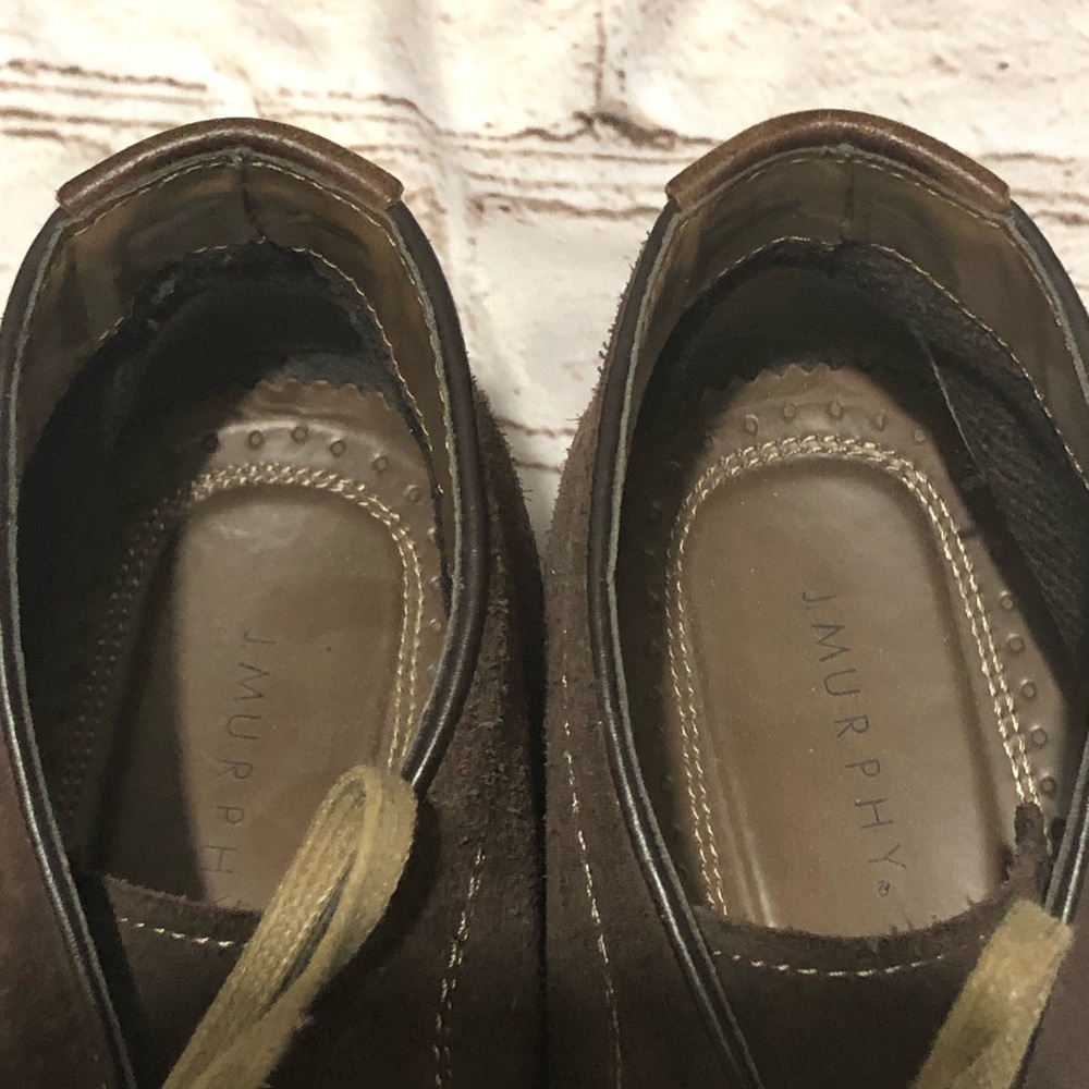 Johnston & Murphy J. Murphy Brown Suede Chukka Boots with Stitch Academia sz 12M - Picture 9 of 13